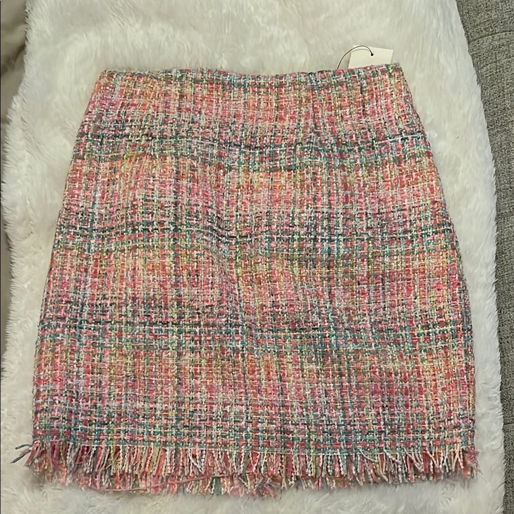 Multicolor Tweed Skirt